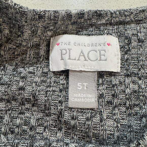 The Children’s Place Toddler Girl 5T Grey Sweater Dress - Picture 3 of 4